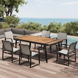 EAST OAK 7-Piece Outdoor Dining Set