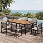 EAST OAK 7-Piece Outdoor Dining Set