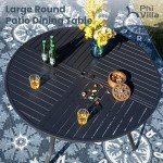 7-Piece Outdoor Dining Set with Round Table