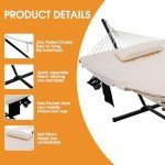 Double Outdoor Hammock with Steel Stand & Pad