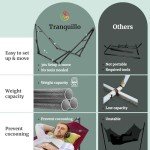 Tranquillo Portable Double Hammock with Stand 600 lbs