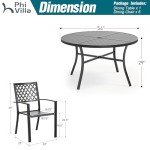 7-Piece Outdoor Dining Set with Round Table