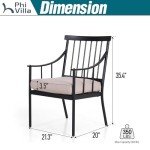 Set of 6 Weatherproof Outdoor Dining Chairs