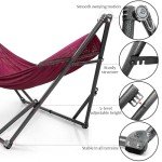 Tranquillo Portable Double Hammock with Stand 600 lbs
