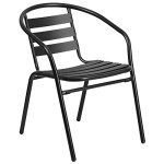Set of 4 Stackable Aluminum Patio Chairs