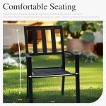 7-Piece Metal Outdoor Patio Dining Set with Umbrella