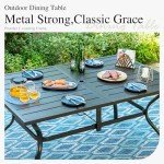 7-Piece Metal Outdoor Patio Dining Set with Umbrella