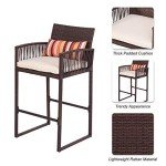 3-Piece Outdoor Bar Set with Cushions