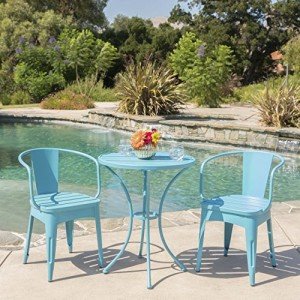 Colmar 3-Piece Matte Blue Bistro Set