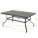 NUU GARDEN 6-Person Outdoor Dining Table