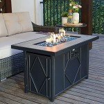 BALI OUTDOORS 42" Propane Fire Pit Table