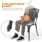 3-Piece Black Bistro Table Set with Cushions