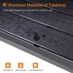 Black 39 Inch Outdoor Bar Table for Patio