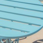 Colmar 3-Piece Matte Blue Bistro Set