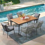 Set of 6 All-Weather Wicker Dining Chairs