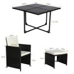 9-Piece Outdoor Dining Set with Cushioned Chairs