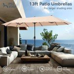 8-Piece Outdoor Dining Set with 13ft Umbrella