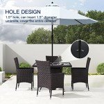 Kullavik 10-Piece Rattan Patio Dining Set