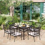 Set of 6 Weatherproof Outdoor Dining Chairs