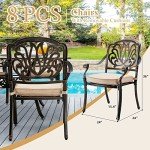 9-Piece Vintage Cast Aluminum Patio Dining Set