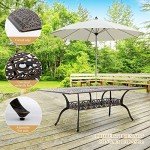 9-Piece Vintage Cast Aluminum Patio Dining Set