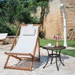 VINGLI 24” Round Cast Aluminum Patio Side Table
