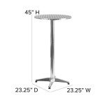 Aluminum Round Bar Height Flip-Up Table