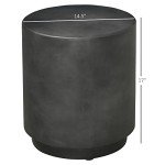 HOMCOM Lightweight Round Concrete Finish Side Table