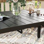 Expandable Metal Outdoor Dining Table for 8