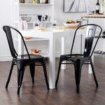 Set of 2 Metal Patio Dining Chairs