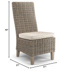 Beachcroft Outdoor Wicker Dining Chair Set - 2 Pack