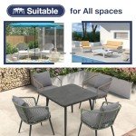 Set of 6 All-Weather Wicker Dining Chairs