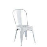 Set of 4 Stackable Metal Dining Chairs