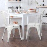 Set of 4 Stackable Metal Dining Chairs