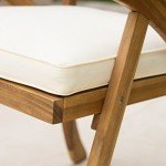 Hermosa Acacia Wood Arm Chairs, 2-Piece Set