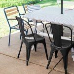 Set of 2 Metal Patio Dining Chairs