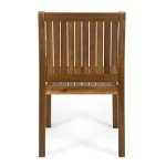 Teague Acacia Wood Outdoor Dining Chairs Set of 2