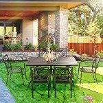 Omelaza Stackable Wrought Iron Outdoor Dining Chairs