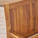 Teague Acacia Wood Outdoor Dining Chairs Set of 2