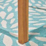 Teague Acacia Wood Outdoor Dining Chairs Set of 2