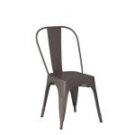 Set of 4 Stackable Metal Patio Chairs