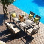 Pamapic 7-Piece Outdoor Wicker Dining Set