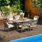 Pamapic 7-Piece Outdoor Wicker Dining Set