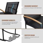 Shintenchi 3-Piece Rocking Bistro Set – Black