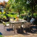 Pamapic 7-Piece Outdoor Wicker Dining Set