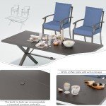 7-Piece Outdoor Dining Set with Swivel Rockers