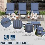 7-Piece Outdoor Dining Set with Swivel Rockers