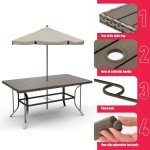 Pamapic 7-Piece Outdoor Wicker Dining Set