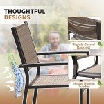 Devoko Stackable Patio Dining Chairs - Set of 6