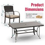 Pamapic 7-Piece Outdoor Wicker Dining Set